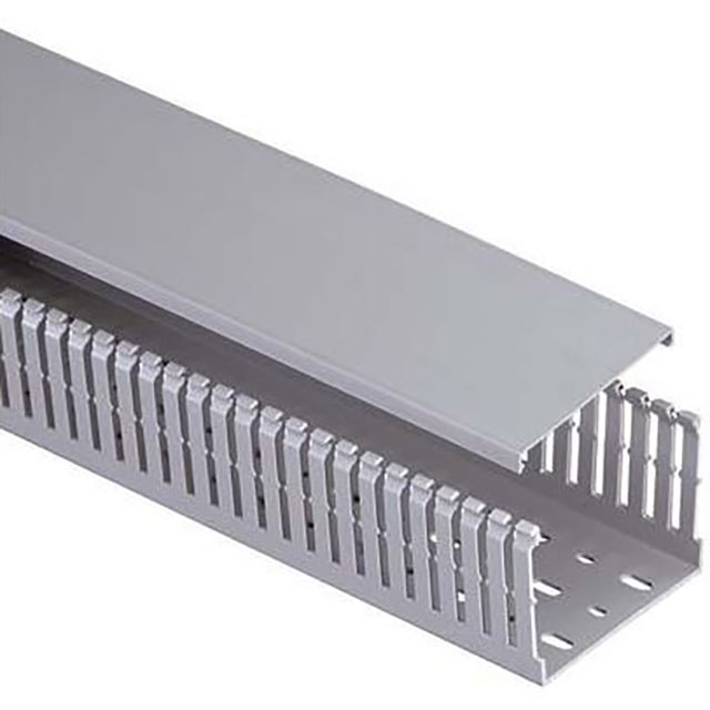 45x25PVC Channe Wiring Duct broad slotthick Slot Rolycab Light Grey